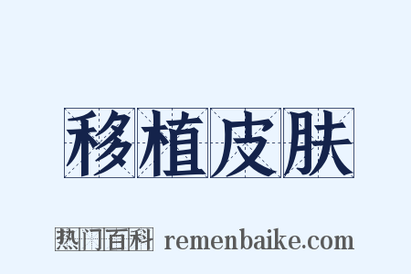 移植皮肤是什么意思的图片